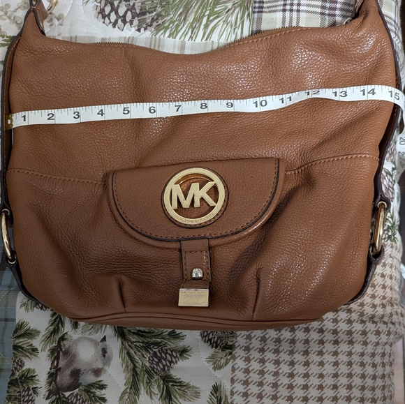 Michael Kors Brown Pebble Leather HOBO Shoulder Bag - Picture 13 of 16